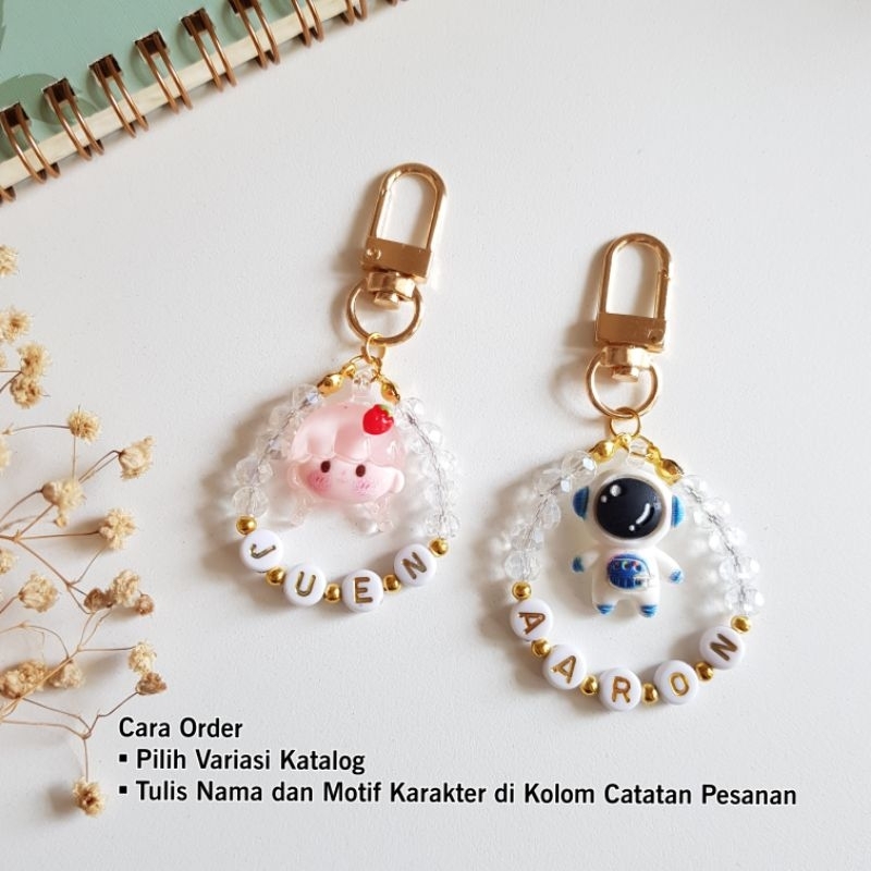 Gantungan Kunci Nama Clay CN04 / Gantungan Tas / Gantungan Aksesories / Keychain / Bag charm