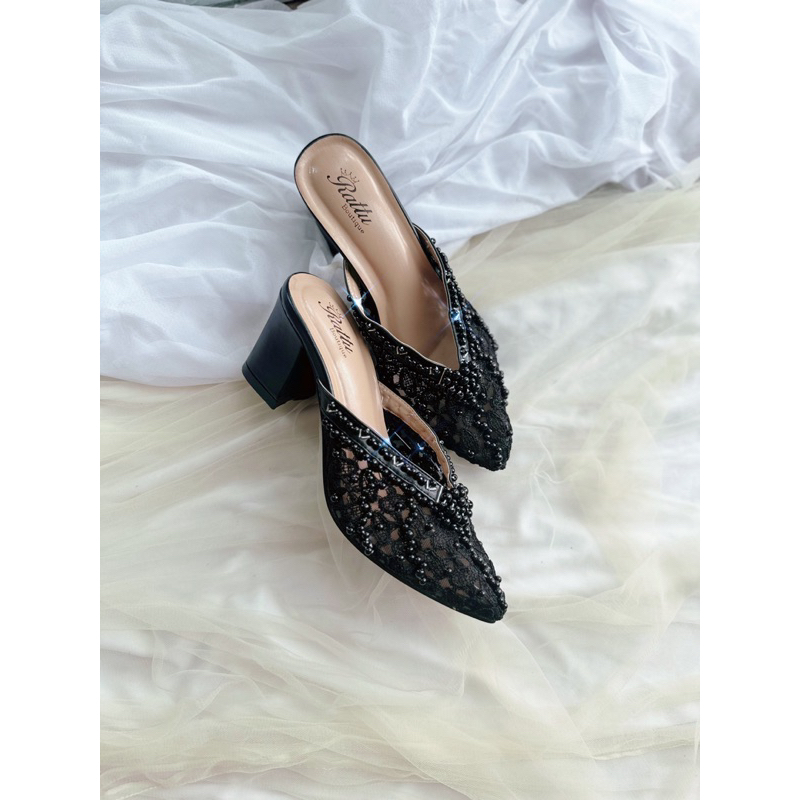 Termurah!!!! Heels 7cm wedding Ashanty New series brukat payet mewah / sepatu pengantin / sepatu wisuda / sepatu seserahan