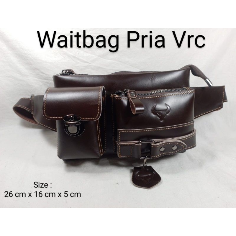 Tas Waistbag Pria Full Kulit Vrc.Leather