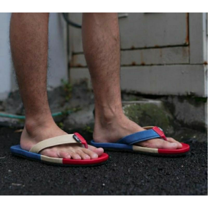 MK X 047 Krem Sandal Jepit Super Big Size Pria 44-45-46-47-48-49 Jepit JUMBO Ukuran Besar Cowok Remaja Style Koreaan