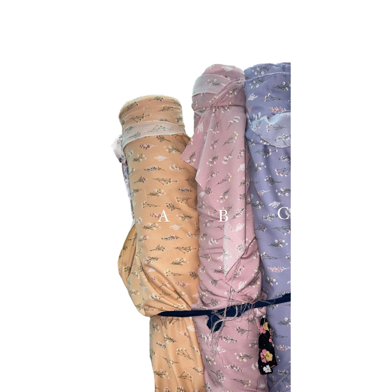 kain shakila motif twill stretch meteran