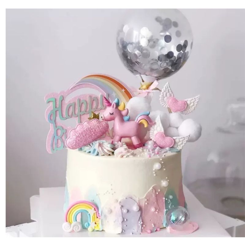 Topper Cake Unicorn horse Kuda Poni