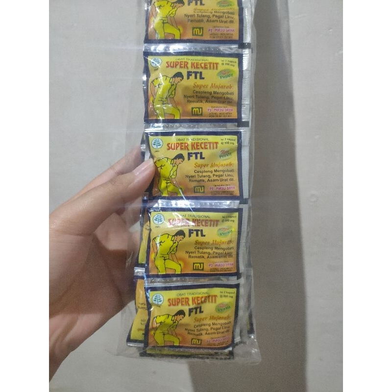 Super Kecetit Kapsul Sakit Pinggang, encok, asam urat, flu tulang