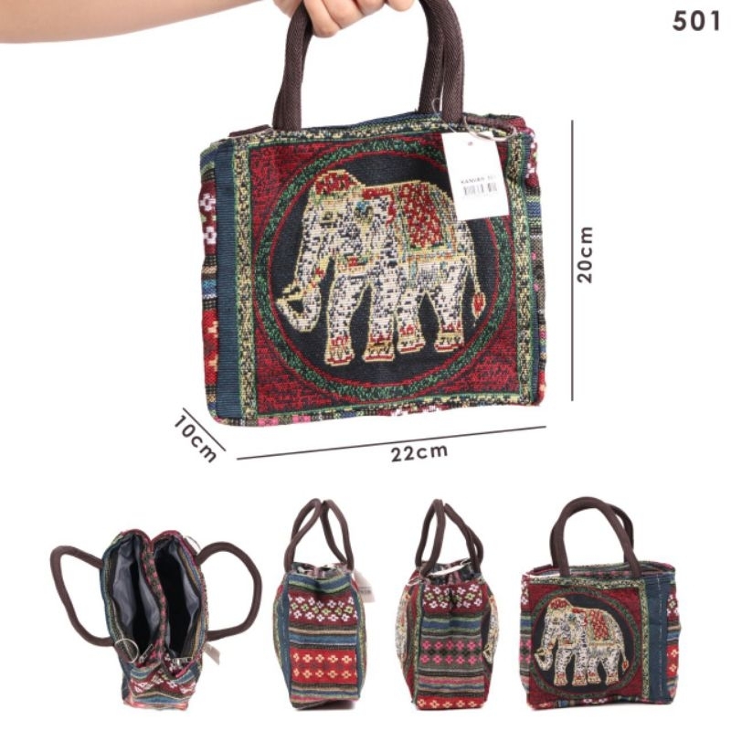 tas selempang etnik thailand mini  2 in 1 - oleh oleh thailand - tas selempang etnik