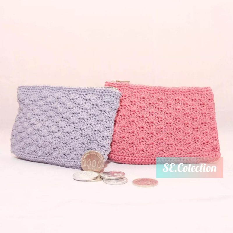 Dompet Koin/Dompet Rajut/Dompet koin rajut/Dompet kecil