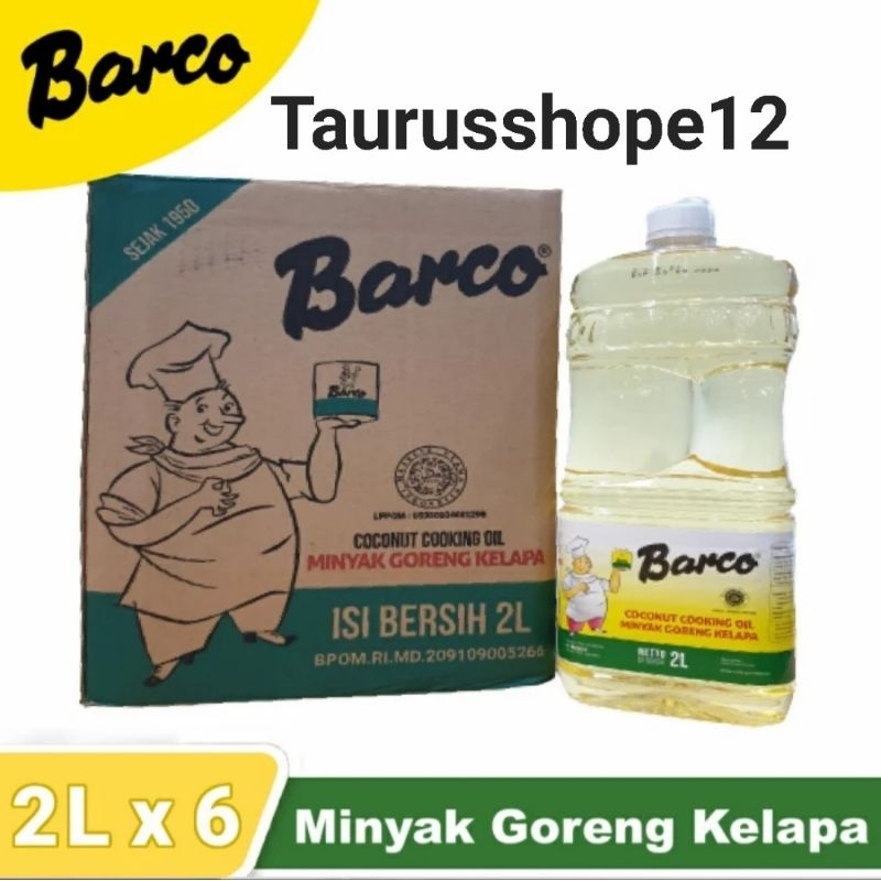 

minyak goreng barco 2l botol 1dus isi 6 botol