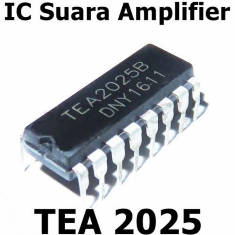 2 Pcs TEA2025B IC Suara Amplifier TEA 2025 Dip-16 TEA2025