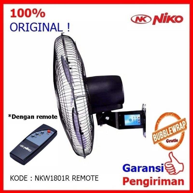 NIKO Kipas angin dinding Remot 1801R/Wall fan Remote Niko 18 inch