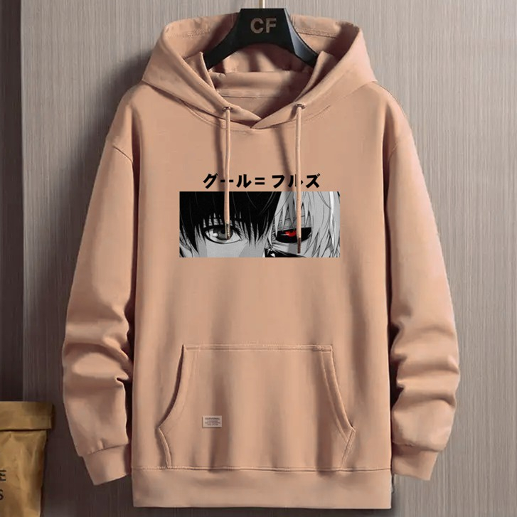 Parisdivarious Sweater Hoodie Jemper Mata Anime Merah Bahan Fleece Size S - XXL (Pria &amp; Wanita)