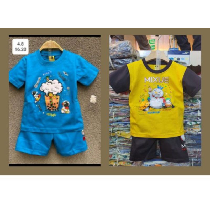 stelan anak laki-laki lengkong jaya/stelan lengkong jaya BOBA mixue