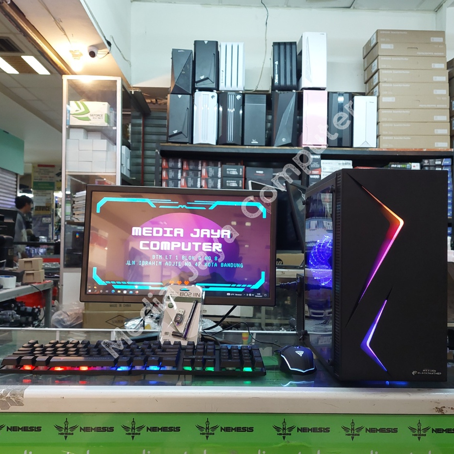 PC Gaming Editing Fullset Core i7 2600 Ram 16GB GTX 750 TI 4GB monitor LED 24 inch komputer gaming full set desktop rakitan murah lengkap