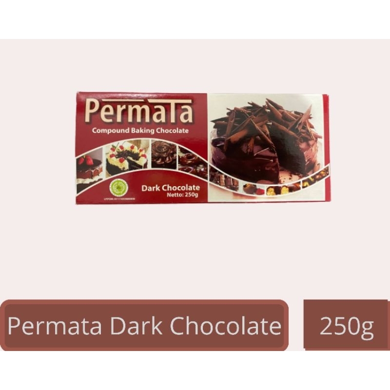 Coklat Batang Permata 250gr//Permata Dark Chocolate