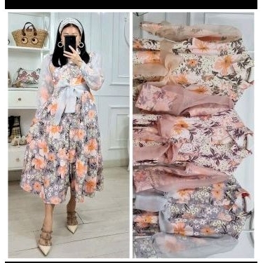 midi silk viscose meijiwang mix organza