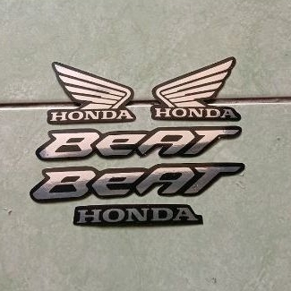 Stiker Logo Beat dan Sayap / Stiker Logo Beat / Stiker Logo Sayap Honda / Stiker Emblem