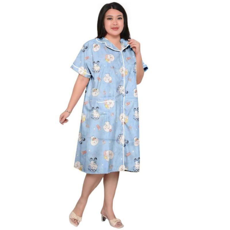 daster piyama jumbo/atasan jumbo katun/baju tidur daster jumbo/baju daster jumbo kekinian