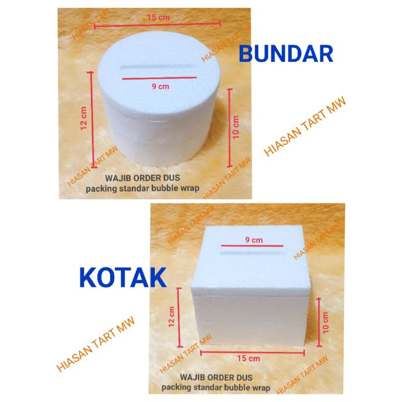 Dummy Kue Styrofoam Money Cake Tarik Uang (termasuk plastik uang 10 lembar) / Money Box Sterofoam Ga