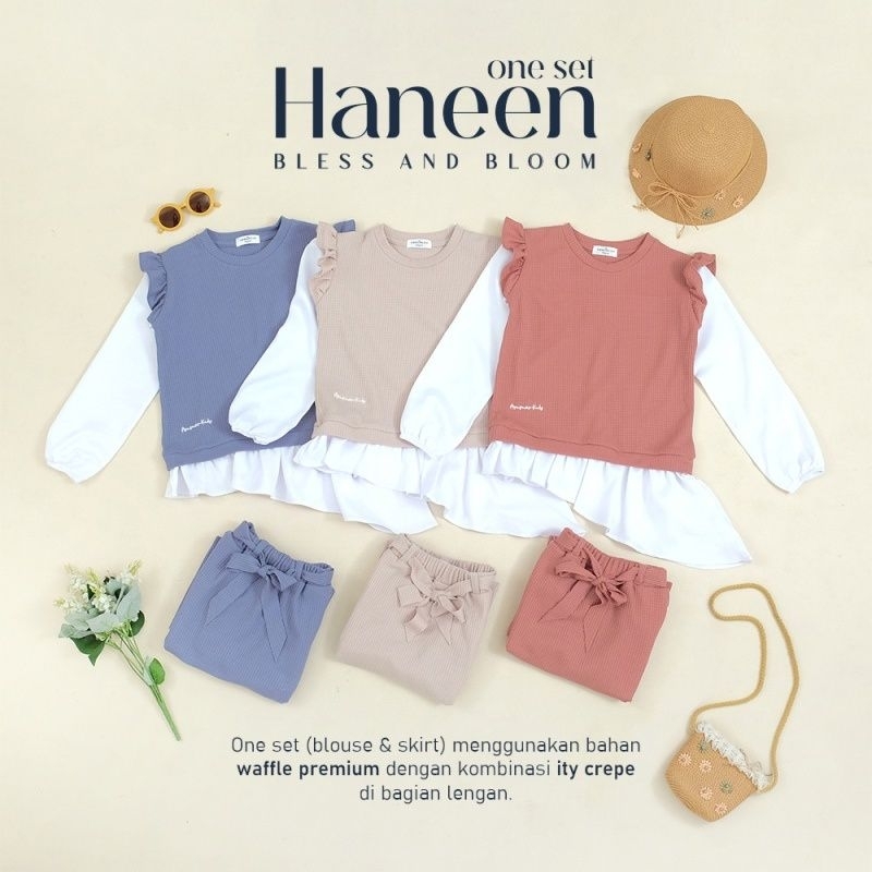 AMMARKIDS SET BAJU ANAK PEREMPUAN USIA 5-14 TAHUN SET BLOUSE SKIRT HANEEN ONE SET AMMAR KIDS