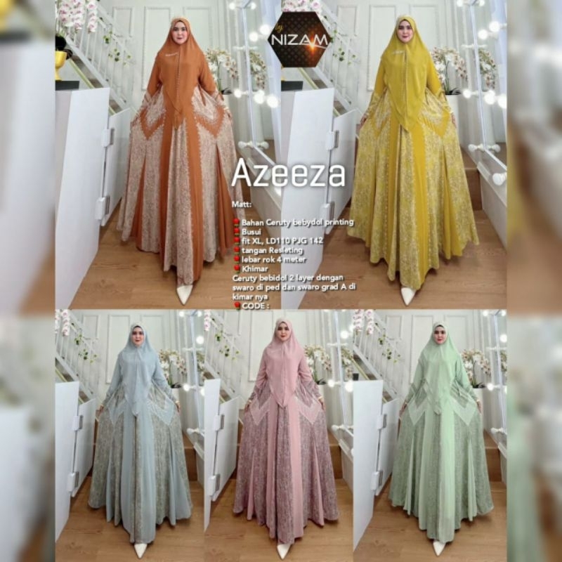 Azeeza Syar'i Dress Terbaru Original Brand Premium Busui