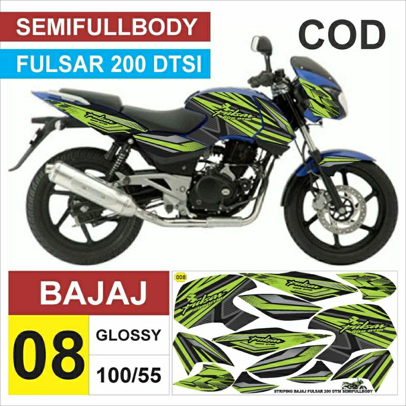(Bisa COD) stricker Striping bajaj/pulsar stiker pulsar lis variasi Kawasaki bajaj
