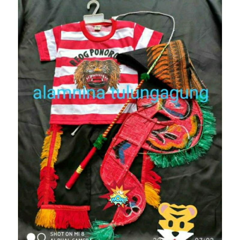 setelan kaos reog ponorogo kuda lumping cambuk udeng jawa