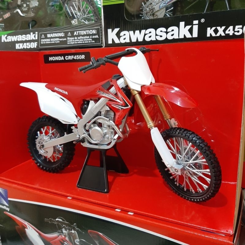 Diecast Miniatur Motor Cross Trail Honda CRF 450R Replika Motor Pajangan Harga Murah