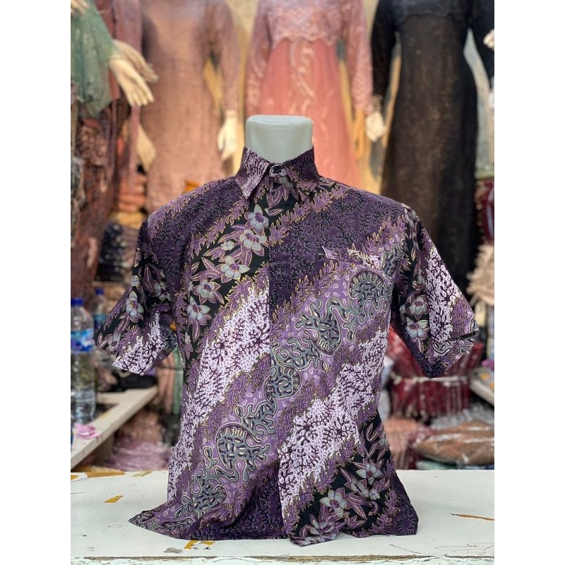 MOTIF CM2 LILAC/KEMEJA BATIK/KEMEJA BATIK COUPLE/KEMEJA BATIK ANAK/ROK LILIT BATIK/ROK PLISKET BATIK/BATIK TERLARIS