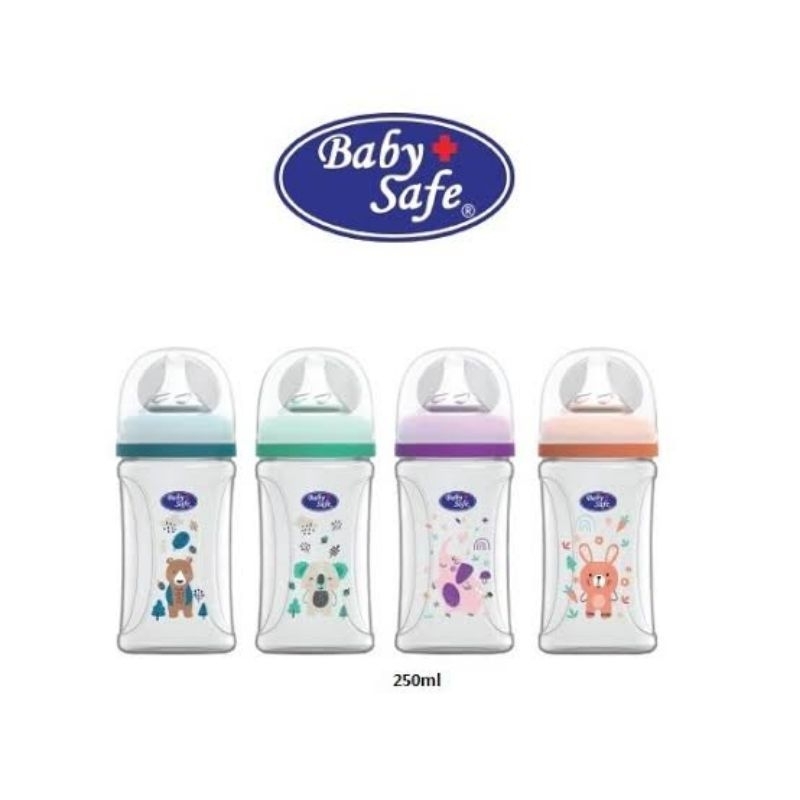 Baby Safe Wide Neck Bottle 125ml 250ml - Babysafe Botol Susu Bayi Wideneck Curah - WN04 WN05 WN01 WN02 WNS01 WNS02 WN07 WN08
