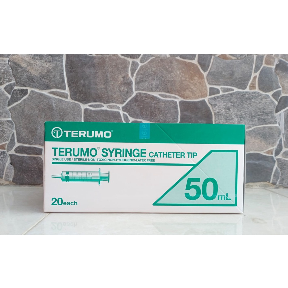 Per Box Terumo Spuit 50cc Catheter Tip Spuit Terumo 50cc Lubang Tengah Spuit Terumo 50ml Hijau Terum
