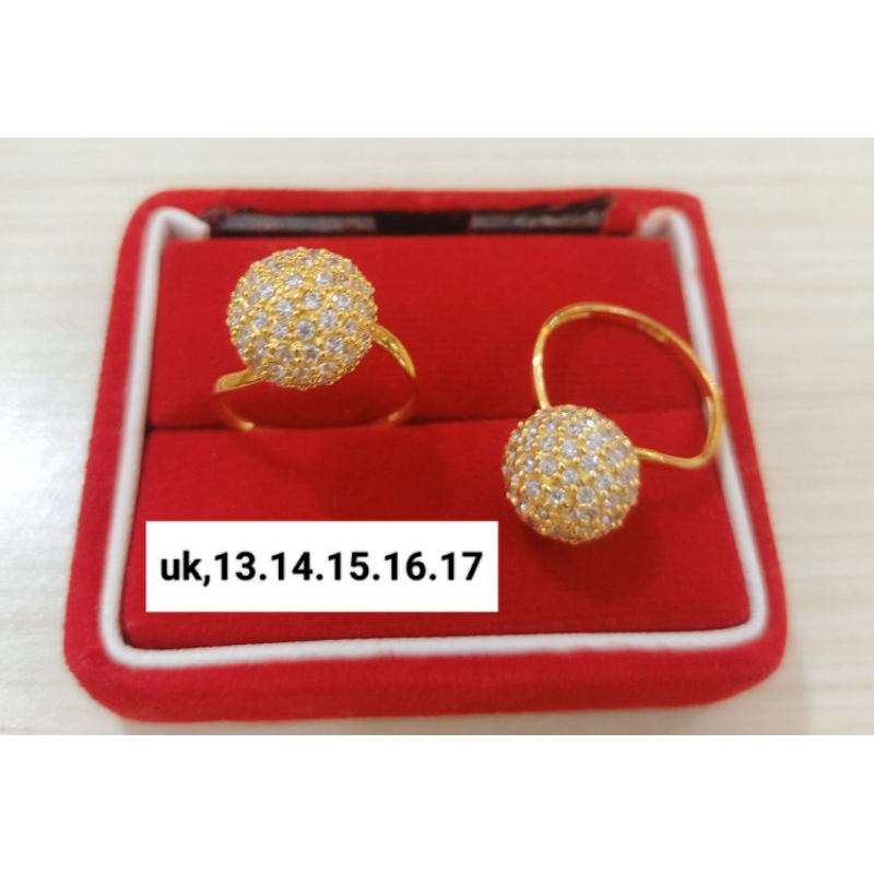 CINCIN BOLA PERAK EMAS