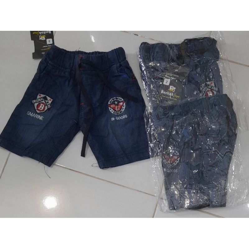 celana pendek jens denim anak