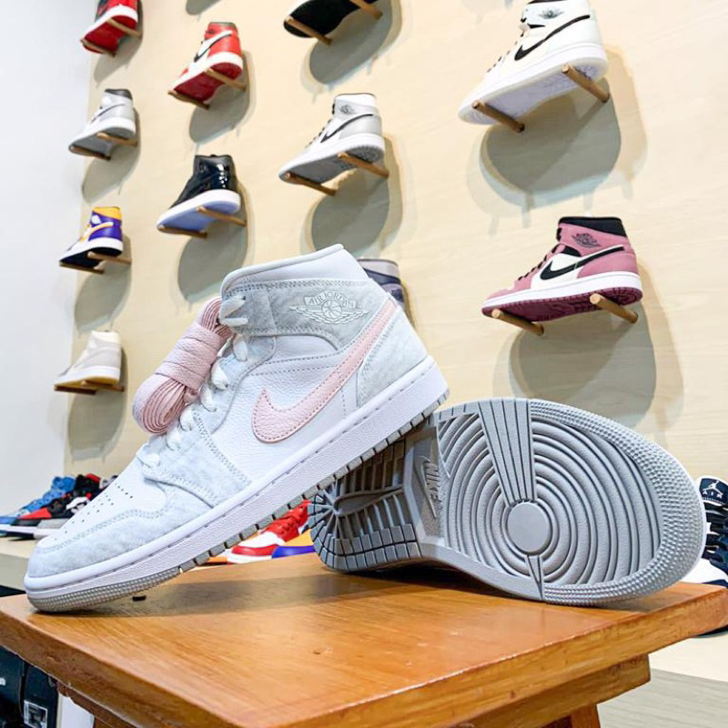 Air Jordan 1 Mid SE Light Iron Ore Womens Original