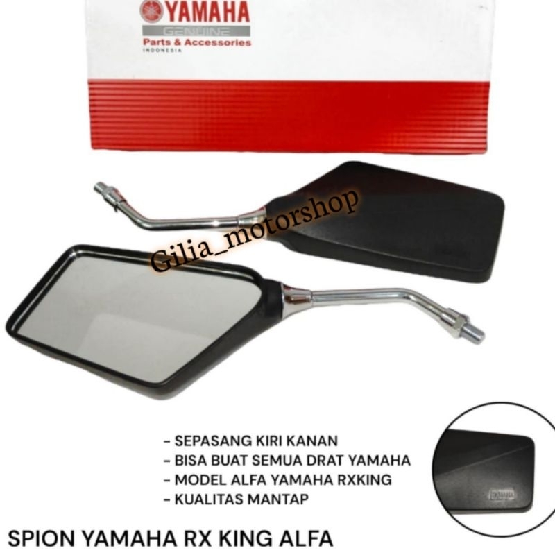 kaca Spion Yamaha Rx king Alfa Model Standar gagang chrome Bisa untuk semua motor yamaha