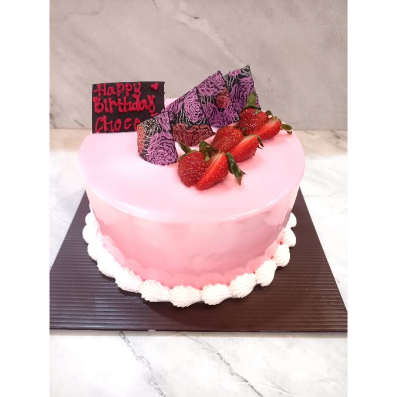 Raspberry Mirror Glaze/Aldora Bakery/Cake Ulang Tahun/Birthday Cake/Bolu Ultah/Bolu Medan