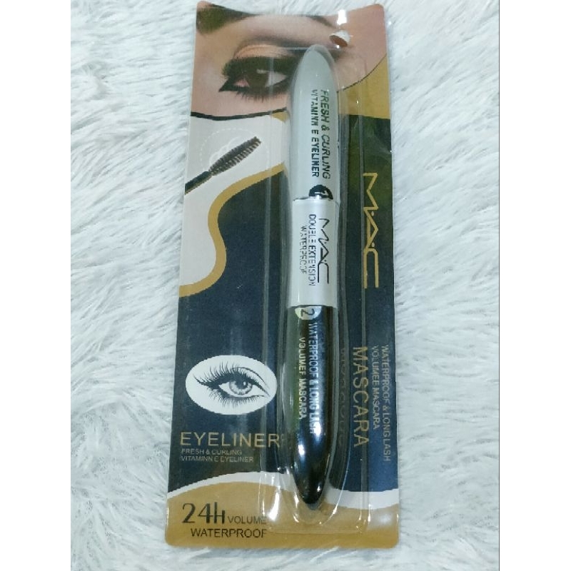 Mascara + Eyeliner 2in1 / Mascara Eyeliner double extension waterproof MURAH /Grosir