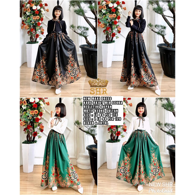 NEW SHR READY MAXI DRESS KIDS SCUBA JAMET KEONG ORI SHR 100%