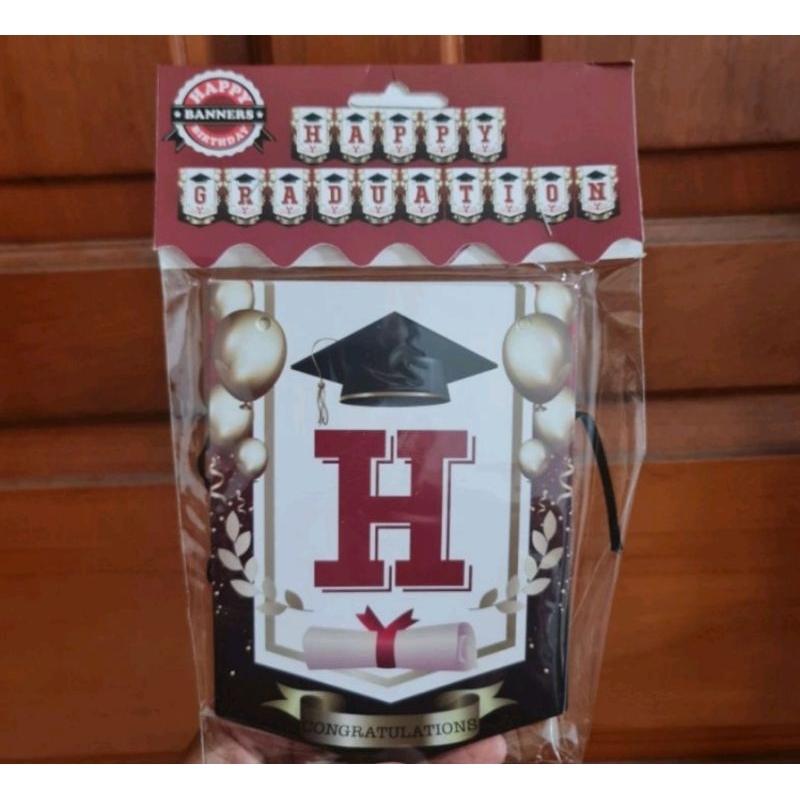 Banner Happy Graduation / Bunting Flag Happy Graduation