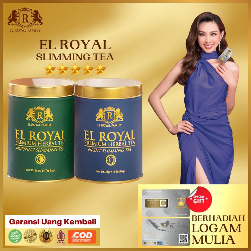 

El Royal Premium Tea / Teh Pelangsing Siang & Malam (1 paket) - BPOM 100% ORIGINAL