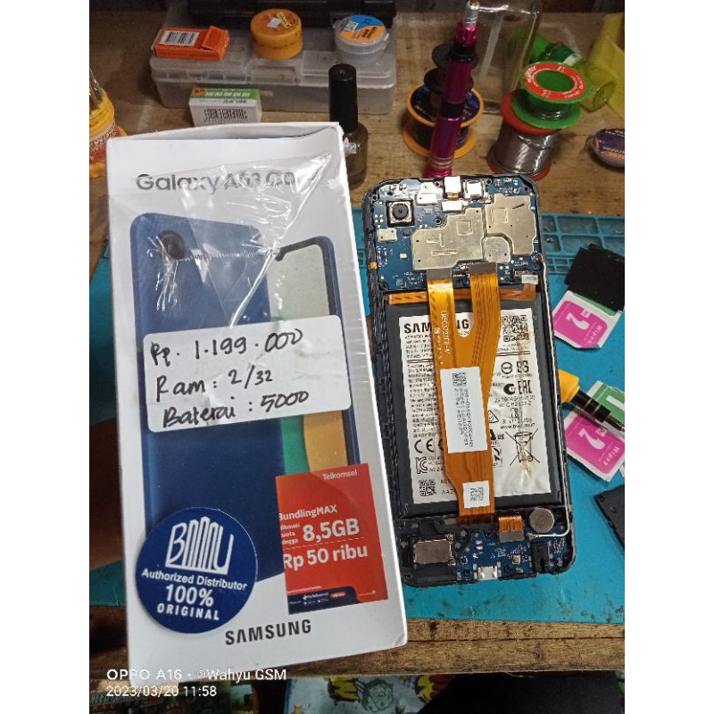 samsung a03 core matot hp sama dos