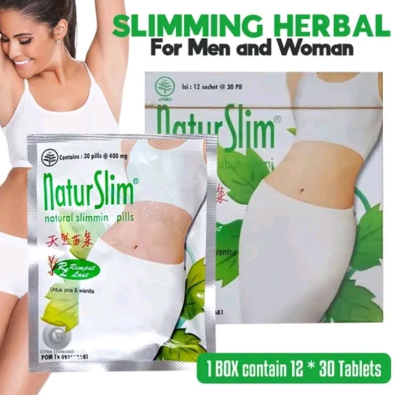 Natur Slim isi 30 obat diet peluntur lemak pelangsing badan