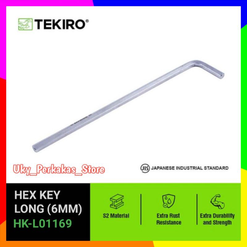 KUNCI L TEKIRO PANJANG 6MM / HEX KEY TEKIRO LONG 6MM / KUNCI L PANJANG  TEKIRO