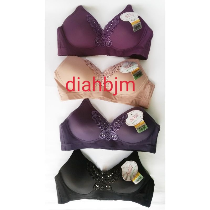 SIMIQI BH MOTIF KUPU2 KAIT 3 CUP B UKURAN 36,38,40,42