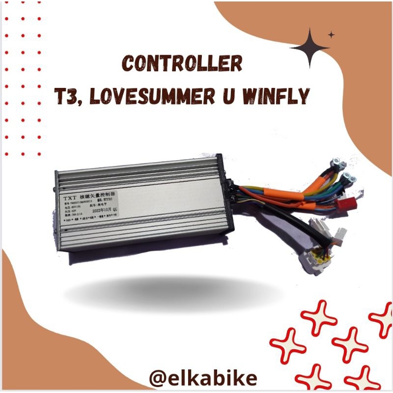 ORIGINAL CONTROLLER / KONTROLER MOTOR LISTRIK UWINFLY T3 old 60/20. dan 72/20