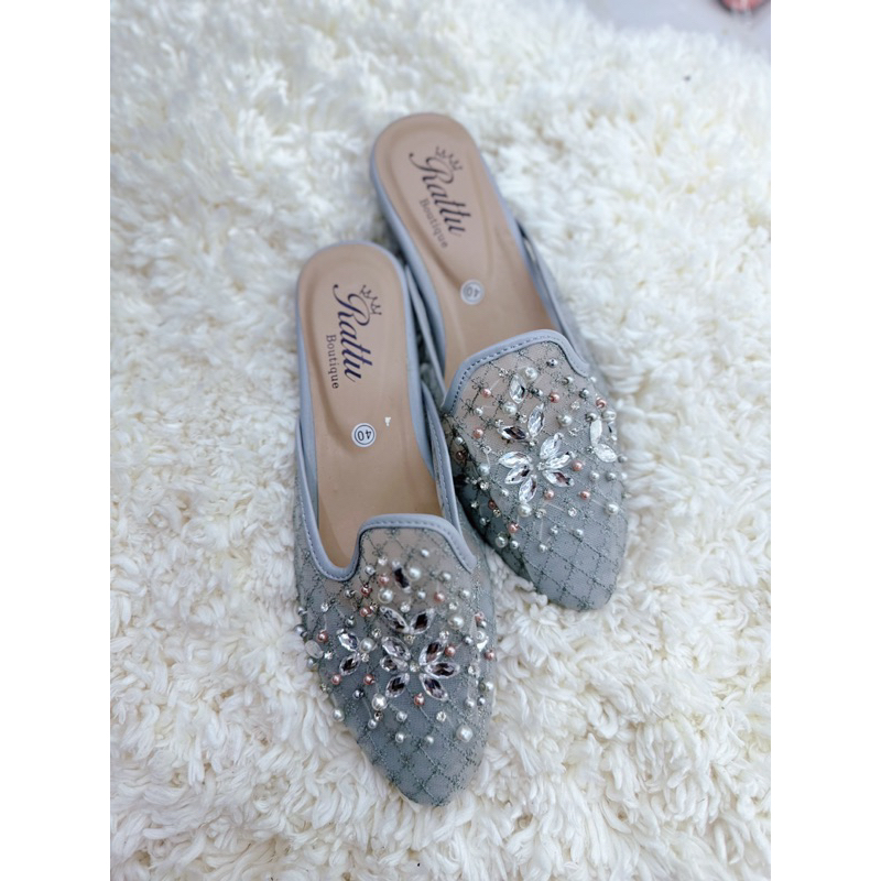 RATTU BOUTIQUE-Termurah!!! Heels brukat payet 3cm series 5warna / wedding shoes / sepatu pengantin / sepatu tunangan / sepatu wisuda