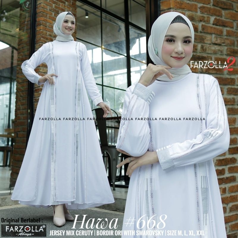 Gamis Abaya Putih  // Abaya Arab Putih Bordir Busana Muslimah