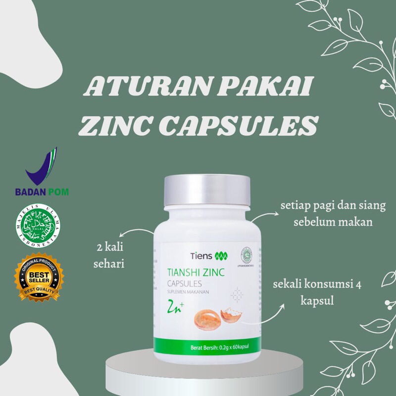 Tianshi Zinc Capsule, Penggemuk Badan, Penambah Nafsu Makan