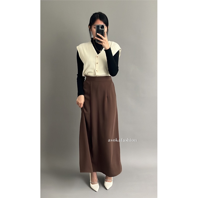 ASOKA Yoora Skirt 1910 - A-Line Maxi Skirt - Raya Collection - Rok Wanita