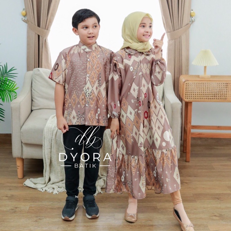 Gamis Anak Couple Luna M/L/XL/XXL Gamis Koko Anak Raya Couple Muslimah High Quality