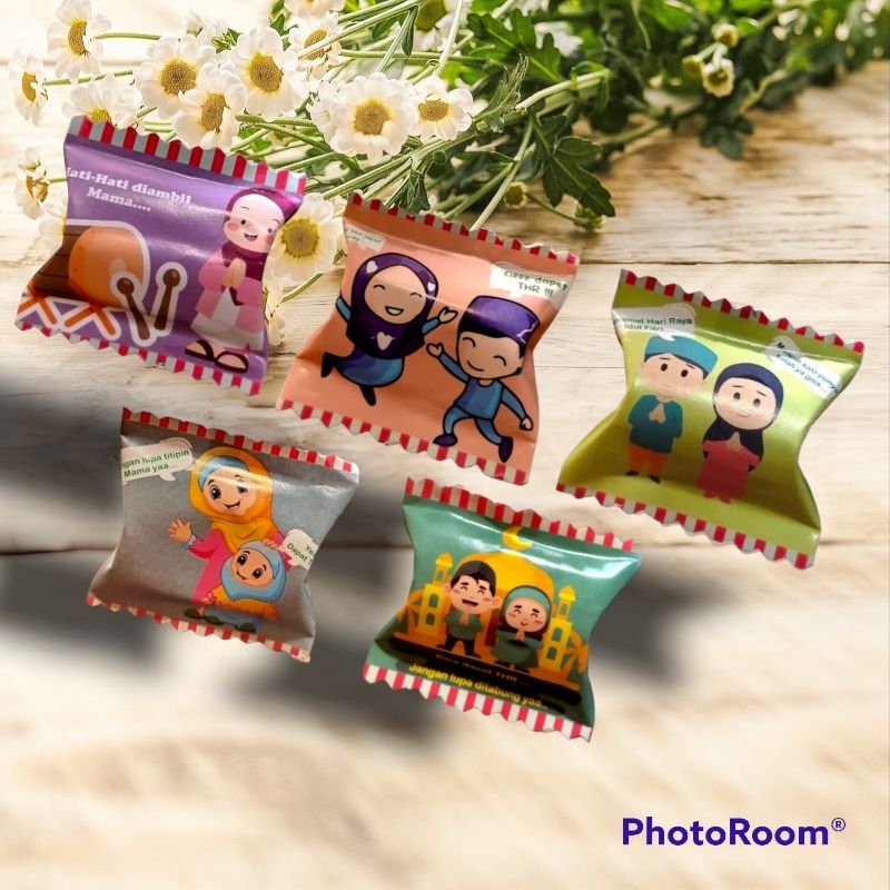 

50 amplop lebaran uk madium (tebal)motip permen