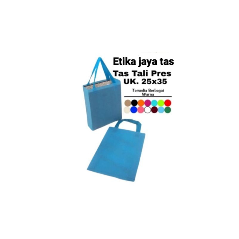 (1Lusin = 12 pcs) tas spun bond press / goodi bag tas handel 25x35x8