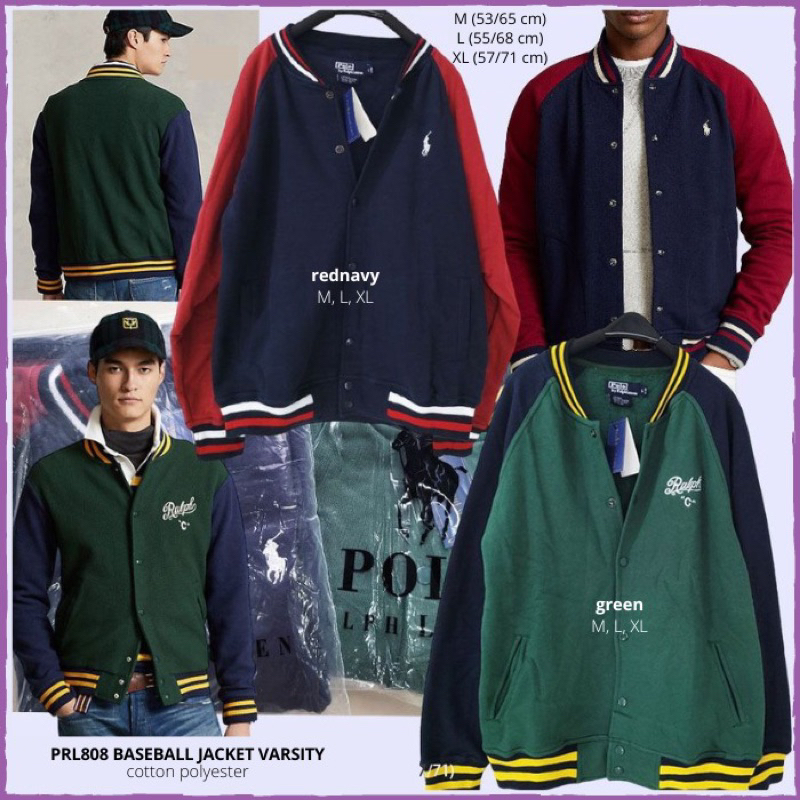 Jaket Branded Pria - PRL 808 BASEBALL JACKET VARSITY